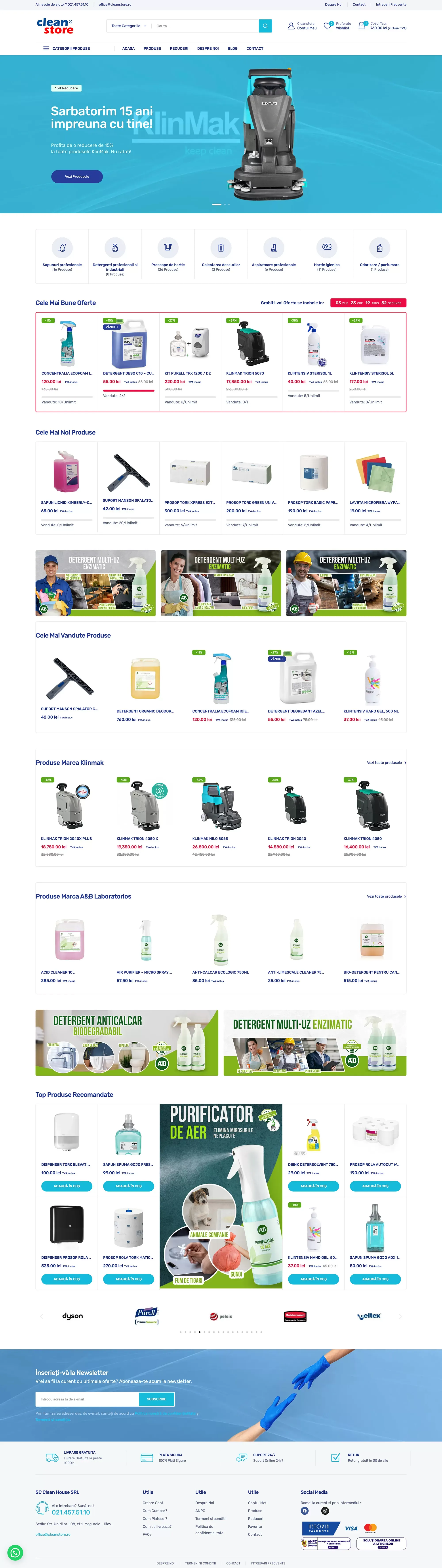 creare magazin online cleanstore